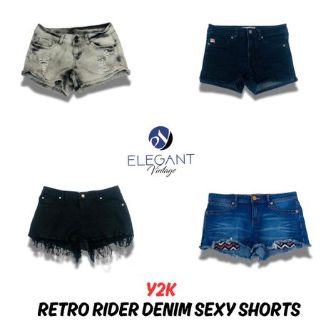 Y2K Retro Rider Denim Sexy Shorts - EV0874