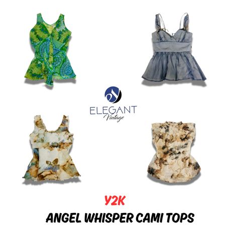 Y2K Angel Whisper Cami Tops - EV0894