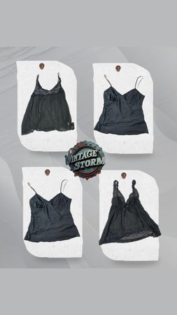 Y2K Retro Satin Cami Tops