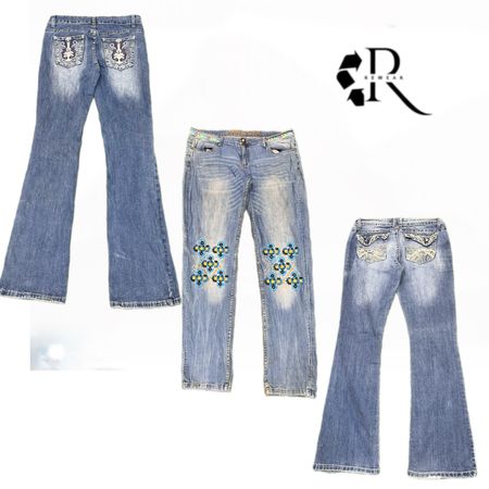 Y2K Era Cyber Girl Denim Jeans RW1978