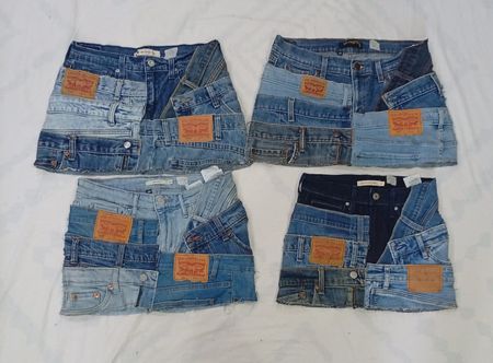 CR8473 JUPE EN JEAN MINI RECYCLÉE AVEC CEINTURE LEVI'S