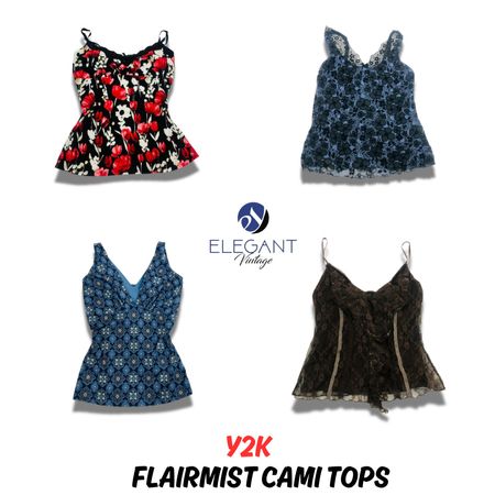 Y2K Flarmist Cami Tops - EV0971