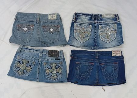 CR8476 JUPE EN DENIM MINI MARQUEE RECYCLÉE MIXTE