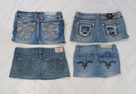CR8478 JUPES EN DENIM MINI MARQUES RECYCLÉES