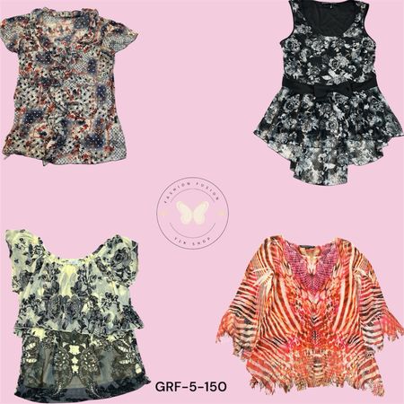 Elegant Floral Polyester Top for Women (GRF-5-150)
