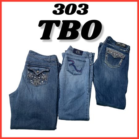 Y2k Embracing & Embroidery jeans #303.