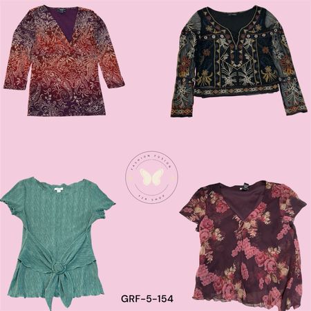 Elegant Floral Polyester Top for Wome(GRF-5-154)