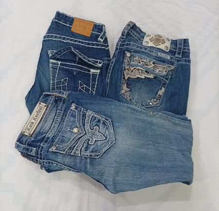 CR8484 VINTAGE MIX BRANDED FLARE & STRAIGHT JEANS