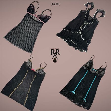 Y2K Black Gothic Handpicked Lingerie (AA-841)