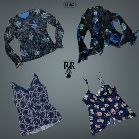 Y2K Blue Hour Vibe Mix Tops (AA-842)