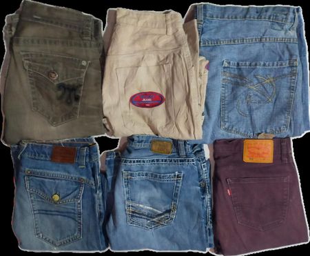 LEVI, S  AND OTHER MIX BRANDS BAGGY JEANS (ID 293)
