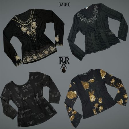 Y2K All Black Rave Full Sleeve (AA-844)