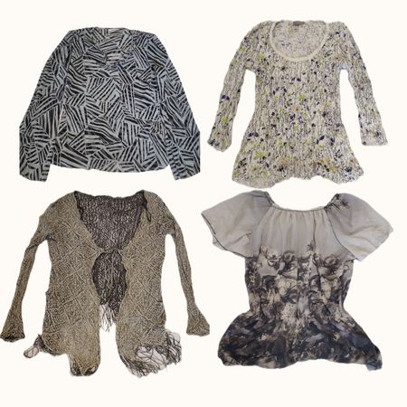 Y2K Grunge & Floral Lace Mixed Top Bundle ( ST 067)