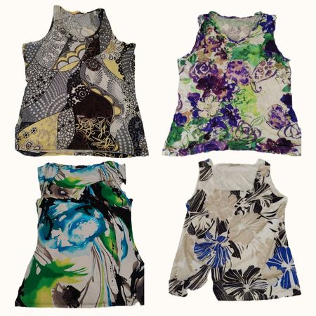 Y2K Grunge & Mixed Textural Top Bundle (ST 069)