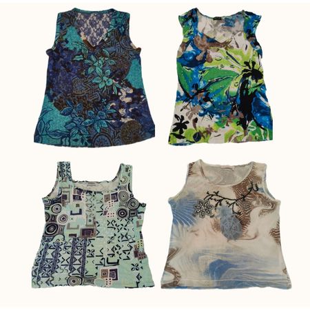 Y2K Grunge & Floral Embroidered Dark Aesthetic Top Bundle (ST 073)