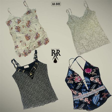 Y2K White and Black Mix Cami Tops (AA-849)