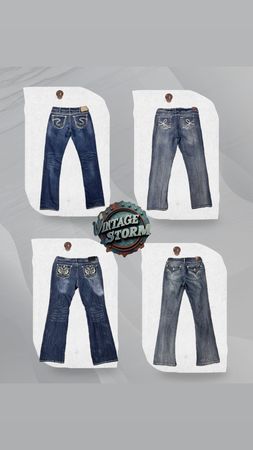 Y2K Retro Denim Flared Jean