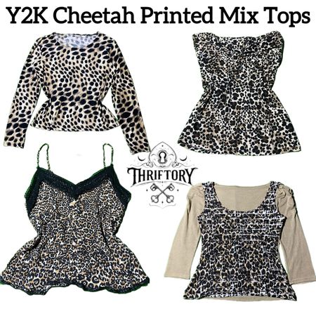 Y2K Cheehtah 🐆 Printed Mix Tops TY-032