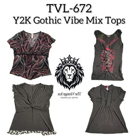 Y2K Gothic Vibe Mix Tops (TVL-672)