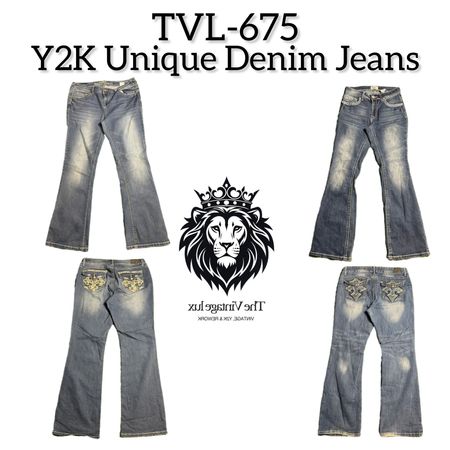 Y2K Unique Denim Jeans (TVL-675)