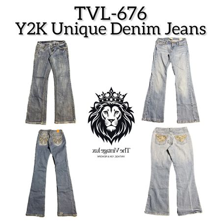 Y2K Unique Denim Jeans (TVL-676)