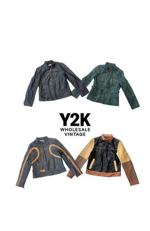 Y2K vintage Leather jacket collection (YWV3)