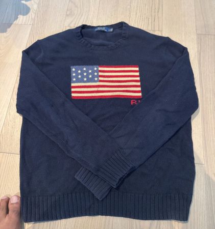 RALPH LAUREN BEAR & US FLAGKNIT JUMPERS