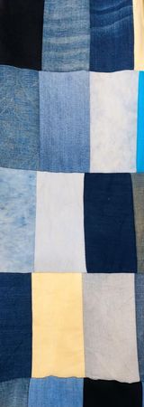 Upcycled Branded Patched Baggy Jeans – Mixed Colors & Sizes