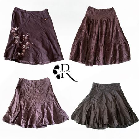 Y2K Gothic Vibes Poly Maxi Skirt RW1983