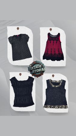 Y2k Gothic Style Poly Blouses