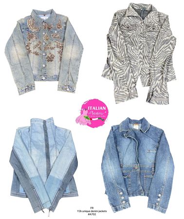 Vestes en denim uniques Y2k