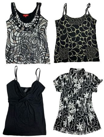 Vintage 2000s Monochrome Mix Top: TT-264