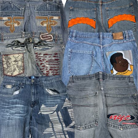 Y2K Hip Hop Baggy Jeans (H-2)