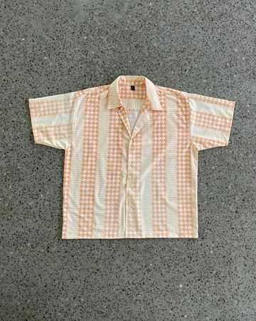 Upcycled Printed Collar Shirt