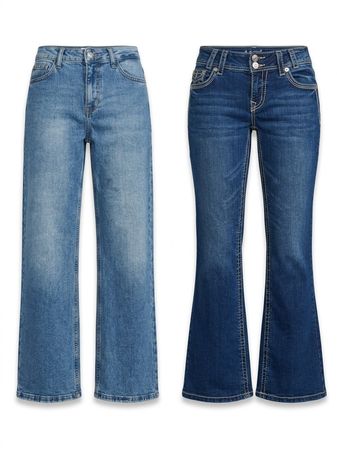 (FV1448) Y2K BoyFriend & Mix Flared Jeans