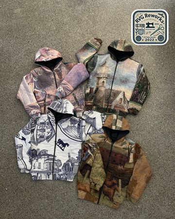 Upcycled Tapestry Hooded Jacket