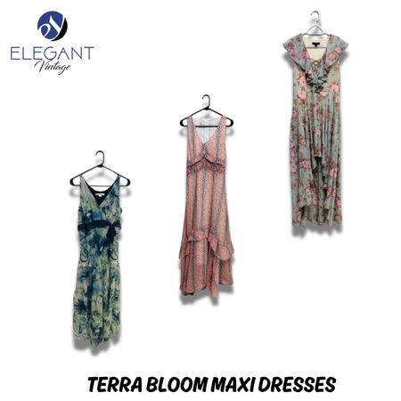 Y2K Terra Bloom Maxi Dresses - EV0994