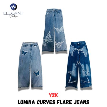 Y2K Lumina Curve Flare Jeans - EV0998