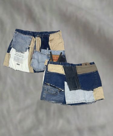 Upcycled Levi’s Patchwork Skirts