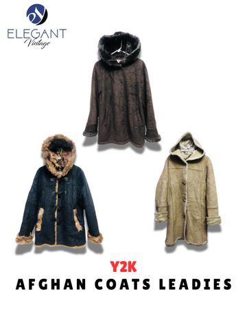 Y2K Afghan Coat Ladies - EV1616
