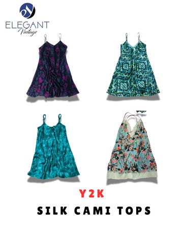 Y2K Silk Cami Tops - EV1628