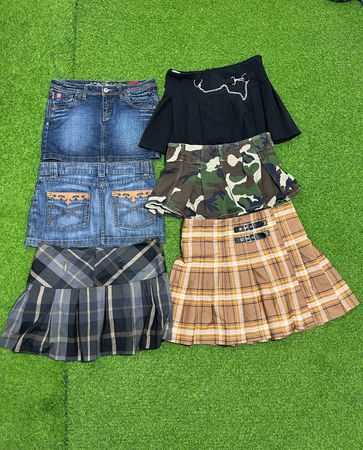 Tv122mix denim skirt