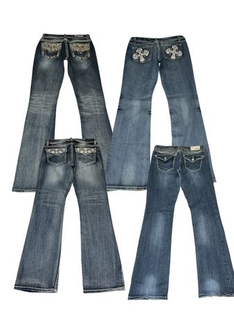 Y2K Emblished flare jeans | V-T400
