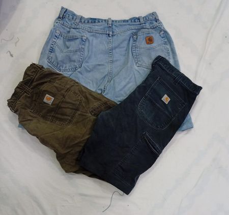 CR8535 UPCYCLED CARHARTT SHORTS
