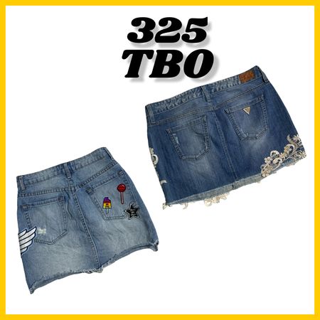 Y2k denim Skirts (brands) wallflower , guess & American eagle etc #325.