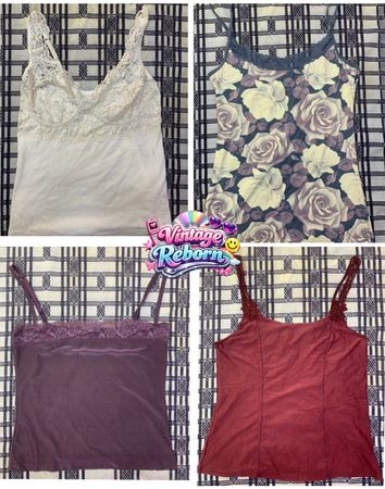 Y2K Vintage Cami & Tank Top Mix – Lace, Floral & Summer Edit | VR-295