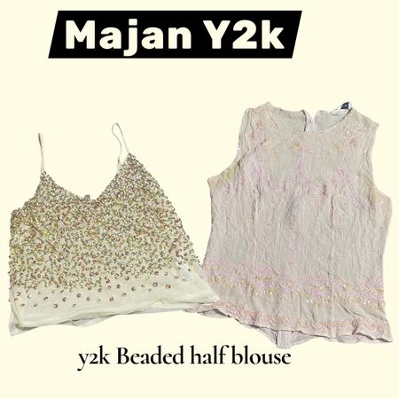 y2k beaded H/S Blouse