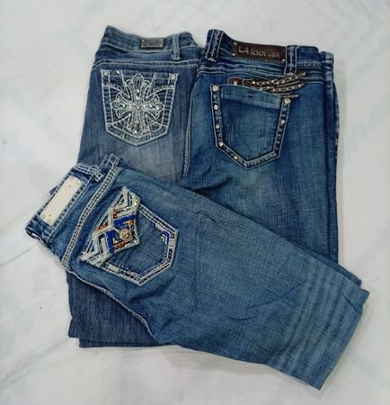 CR8550 Y2K FLARE & STRAIGHT JEANS