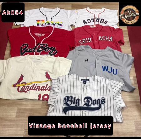 Vintage baseball jersey Ak 054