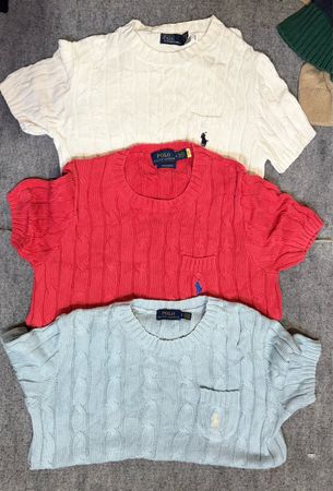 Ralph Lauren short sleeve cable knit sweater